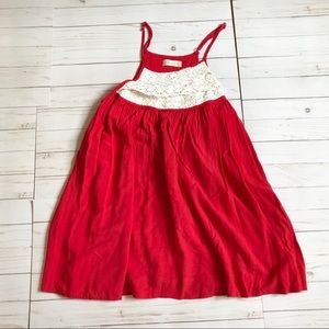 Altar’d State Red Dress with Crochet Panel